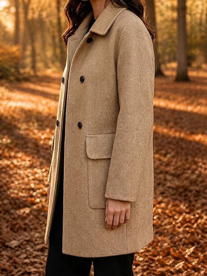 Women's Herringbone Long Coat