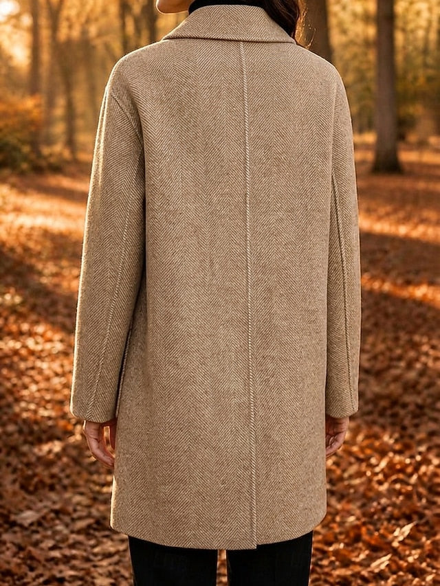 Women's Herringbone Long Coat
