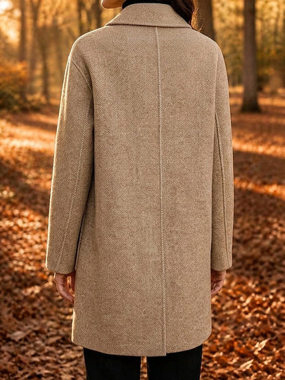 Women's Herringbone Long Coat
