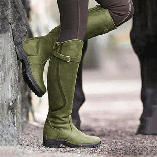 Waterproof Ankle Boots with Cushioned Sole — Green