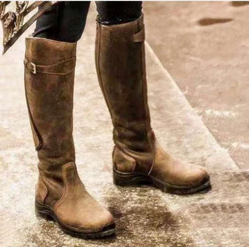 Waterproof Ankle Boots with Cushioned Sole — Brown