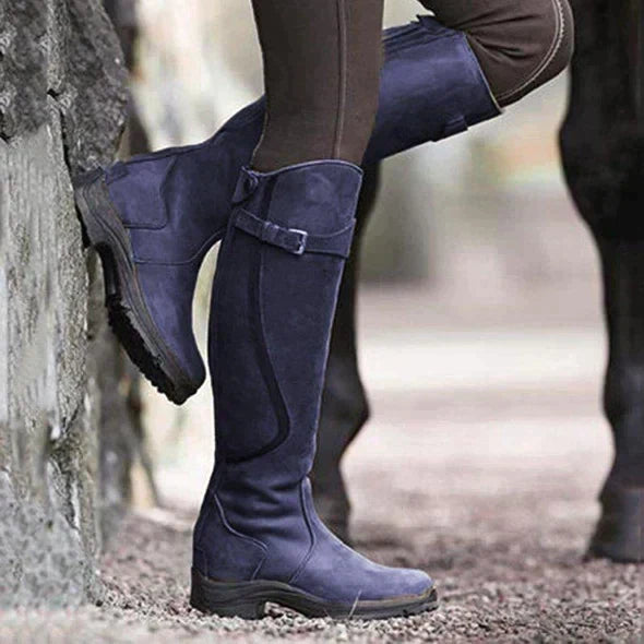 Waterproof Ankle Boots with Cushioned Sole — Purple