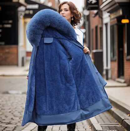 Women's Fur-Trim Hooded Winter Coat