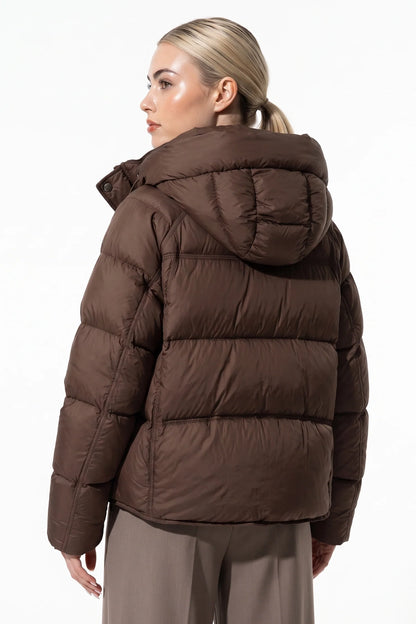 Women's Cropped Hooded Puffer Jacket