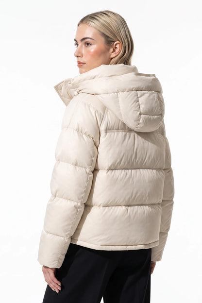 Women's Cropped Hooded Puffer Jacket