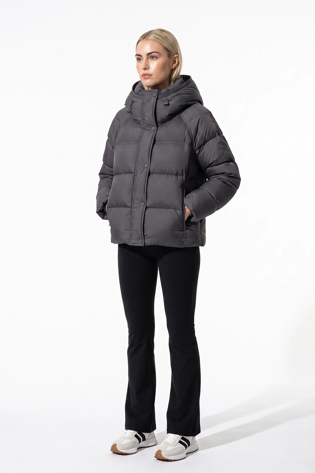 Women's Cropped Hooded Puffer Jacket