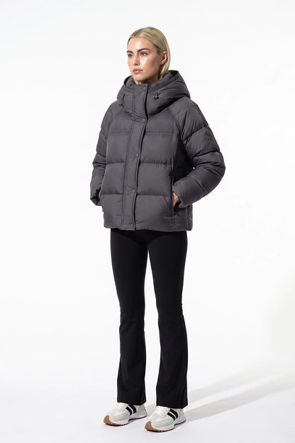 Women's Cropped Hooded Puffer Jacket