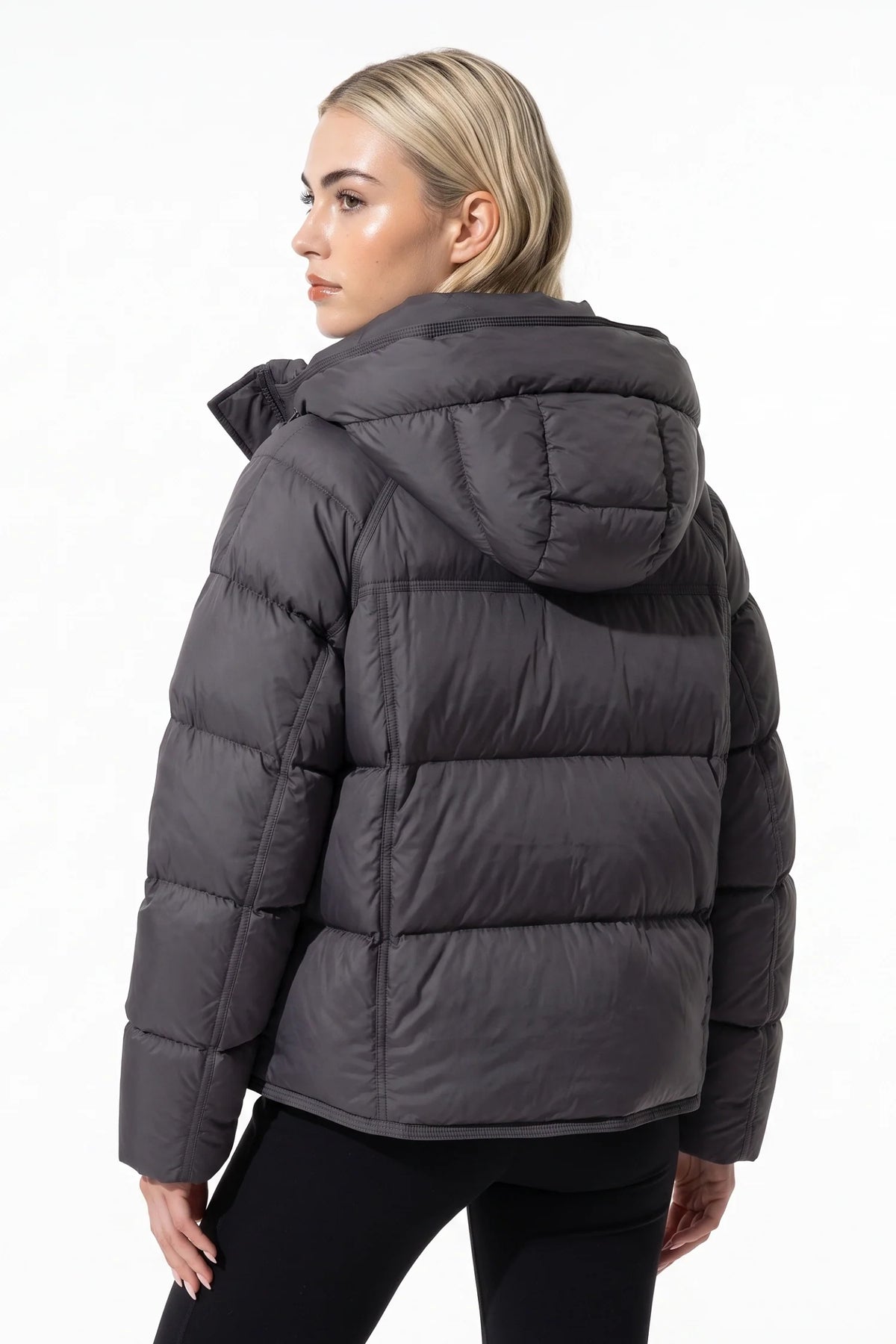 Women's Cropped Hooded Puffer Jacket