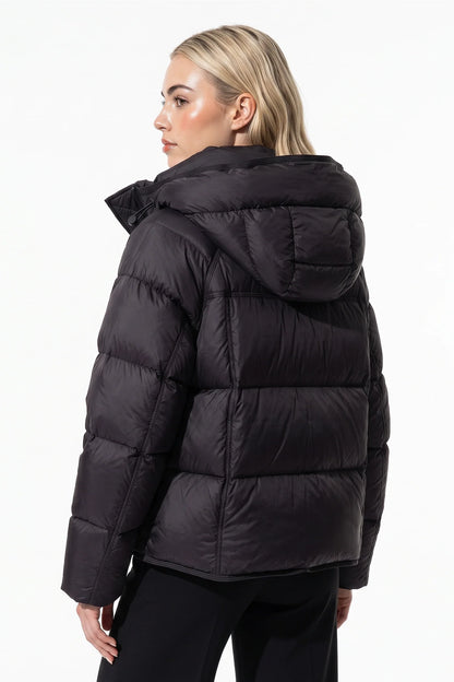 Women's Cropped Hooded Puffer Jacket